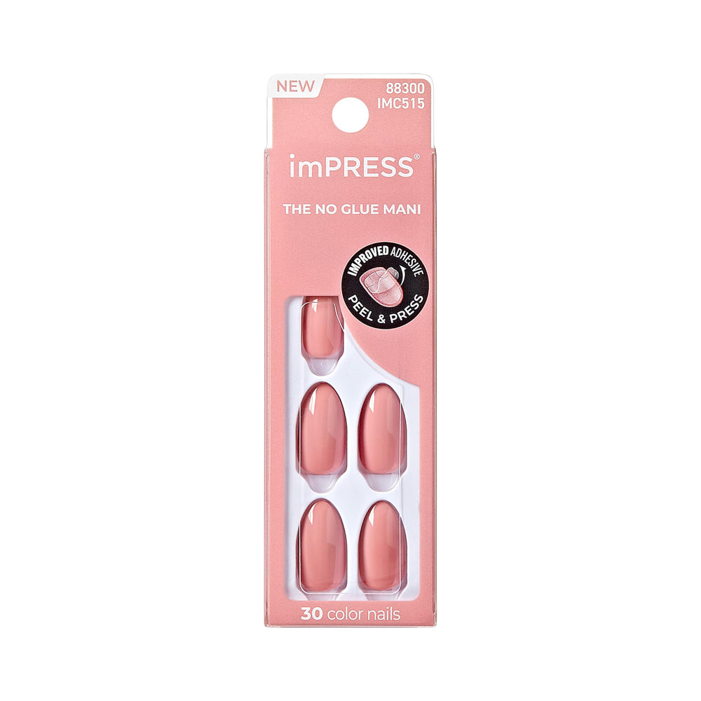 Ongles imPRESS couleur press-on bleu arôme doux; effet gel durable sans sechage.