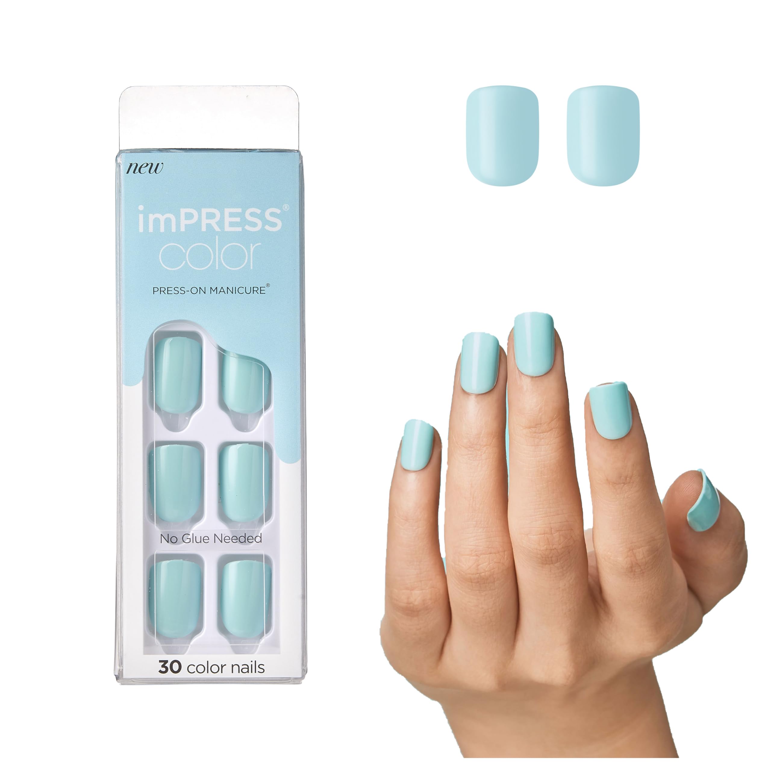 imPRESS Mint To Be : manucure couleur solide prête à porter.