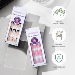 Adhérence solide jusqu’à 10 jours sans colle pour imPRESS No Glue Mani.