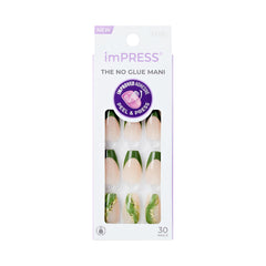 Ongles imPRESS No Glue Mani — ensemble complet, manucure sans colle prête à l'emploi.