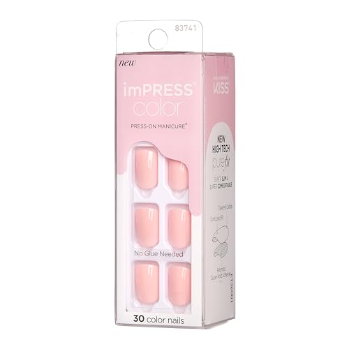 Ongles imPRESS couleur solide rose pour un look sans vernis