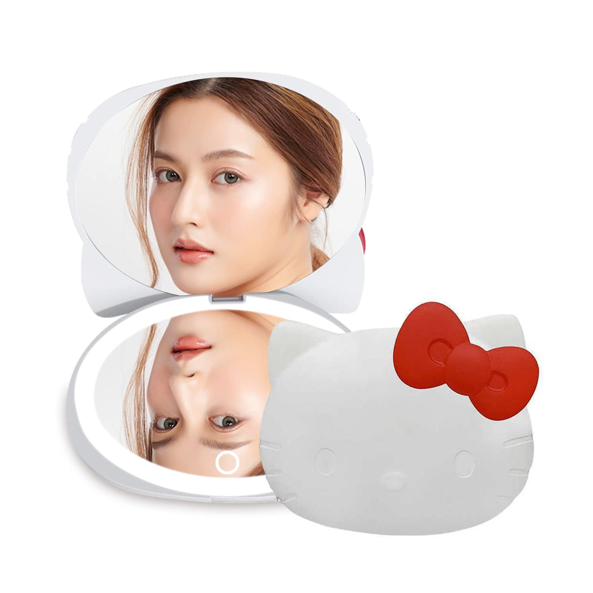 Impressions Vanity Hello Kitty compact mirror top 2x magnification for precise touch-ups