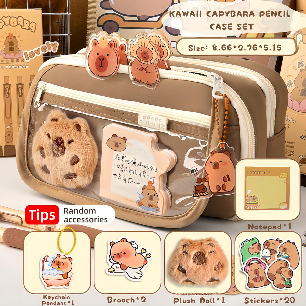 IN CHENTHY broches capybara: touches kawaii sur sac et vêtement.