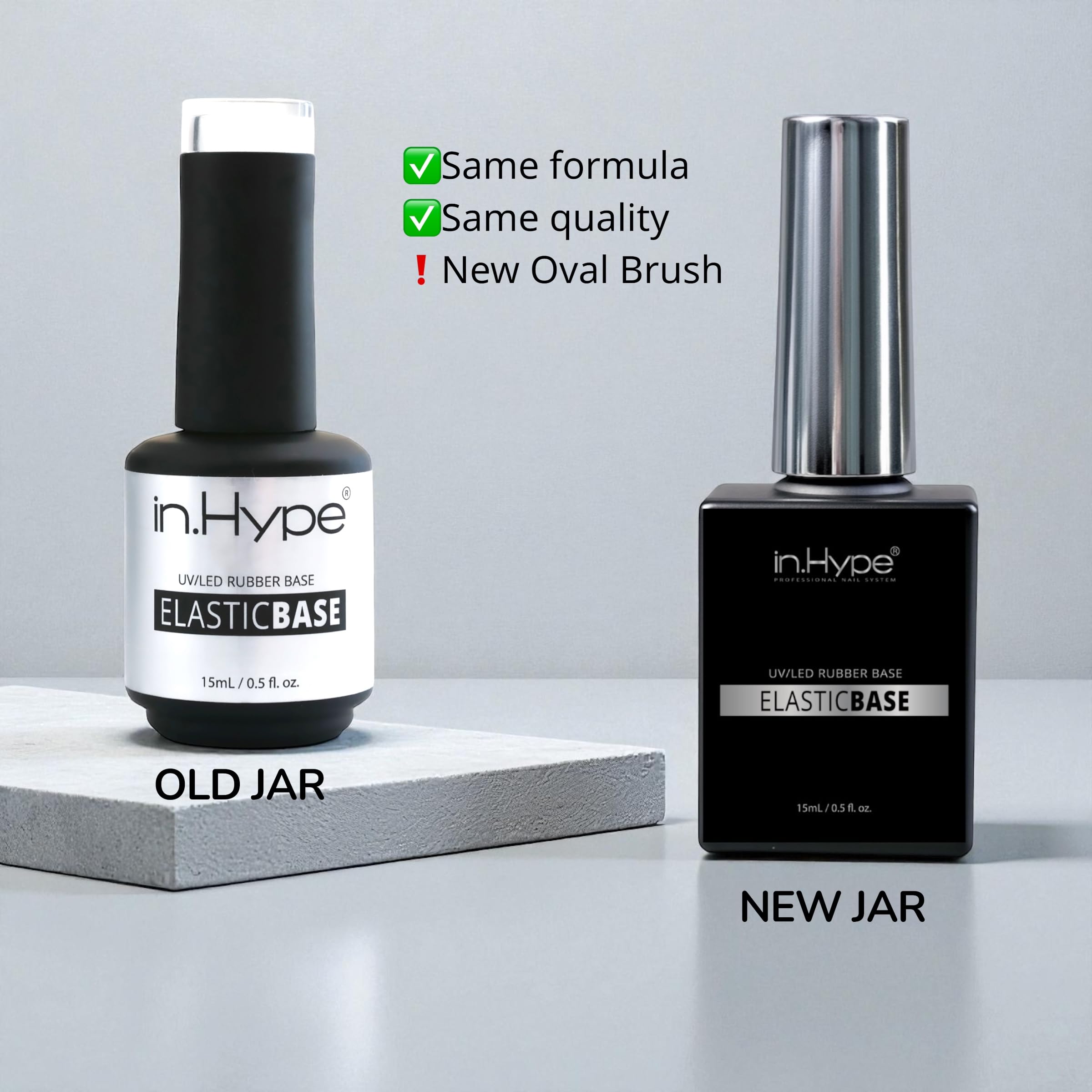 IN.HYPE Rubber Base Coat offre une adhérence forte sur l’ongle.