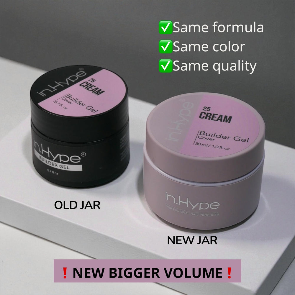 IN.HYPE UV/LED Camouflage Builder Gel nail application demonstrates self-leveling and sculpting ease.