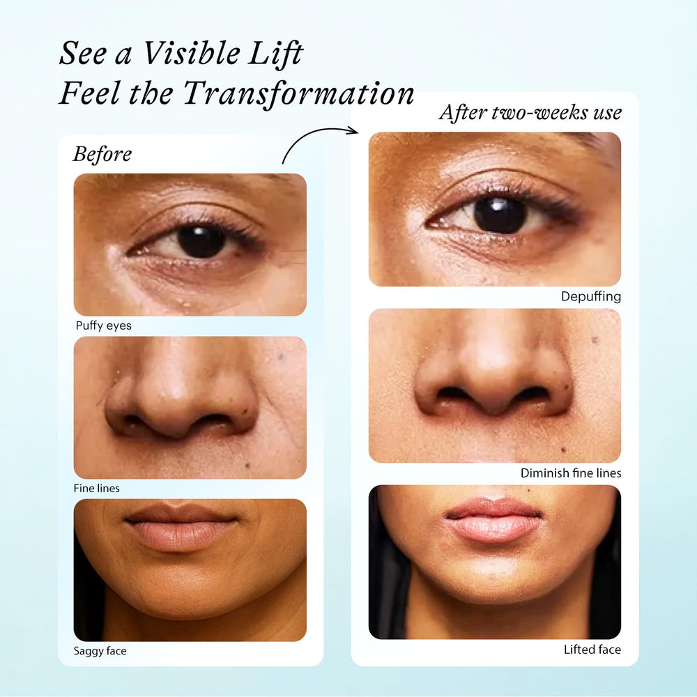 Petite tête intérieure et grande tête extérieure pour massages ciblés autour des yeux