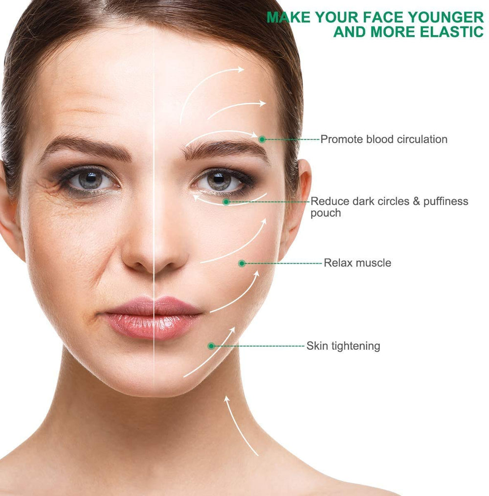 Ina Beauty Gua Sha texture pierre jade, surface lisse et fraîche.