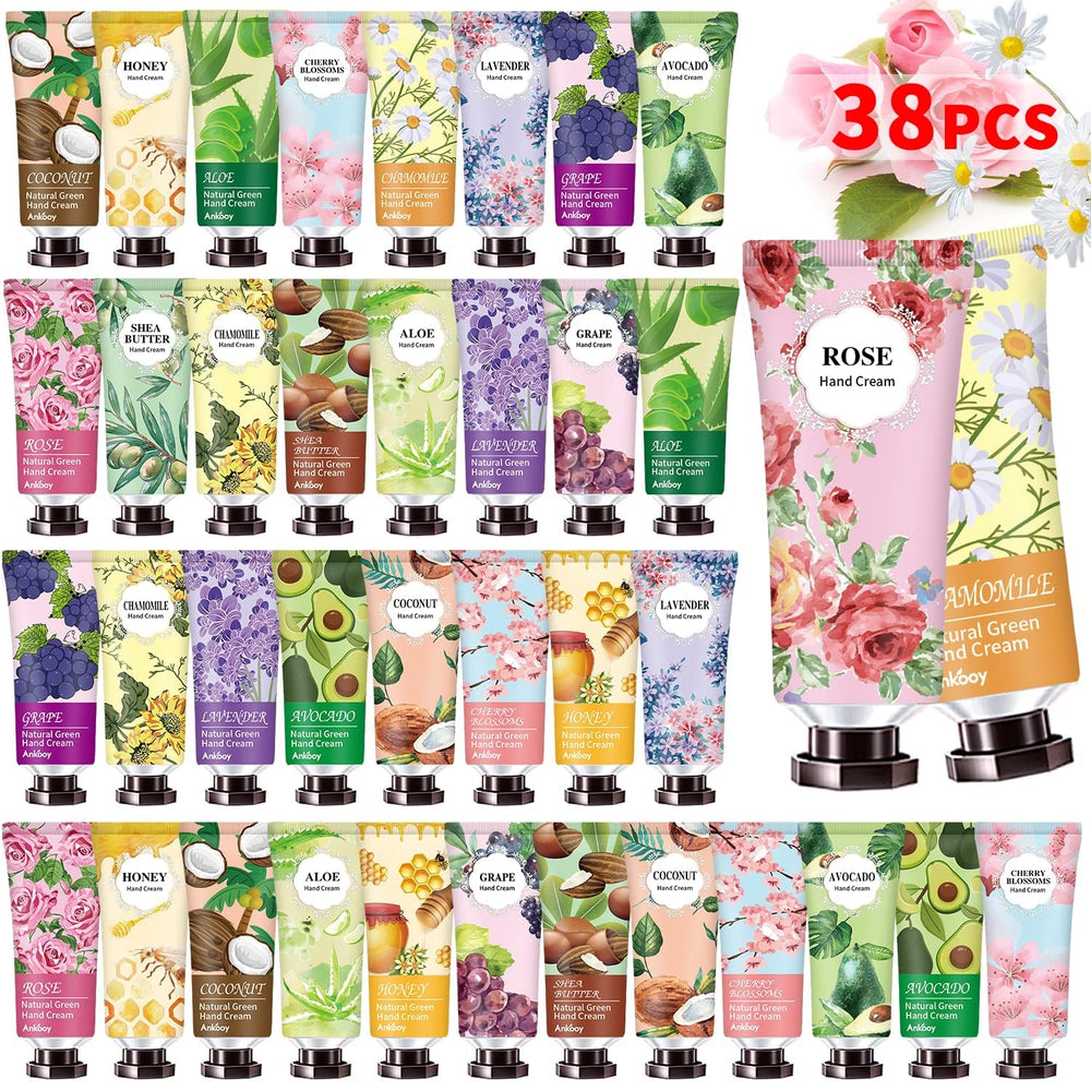 INALIER ensemble-crèmes-mains-38-pièces: coffret pratique pour cadeaux et soins quotidiens.