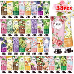 INALIER ensemble-crèmes-mains-38-pièces: coffret pratique pour cadeaux et soins quotidiens.