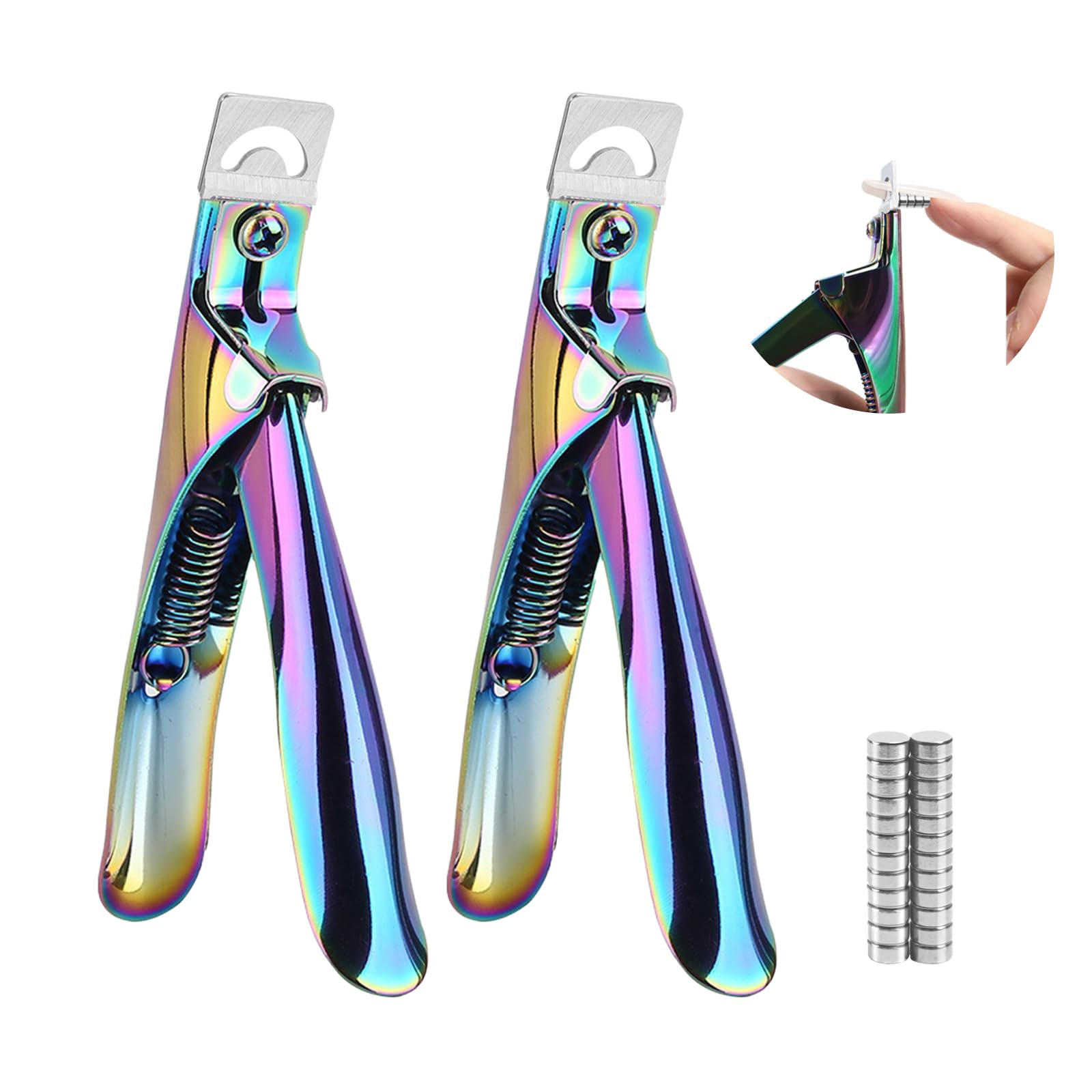 Inartato coupe-ongles acryliques avec aimants arc-en-ciel pour une coupe précise et rapide