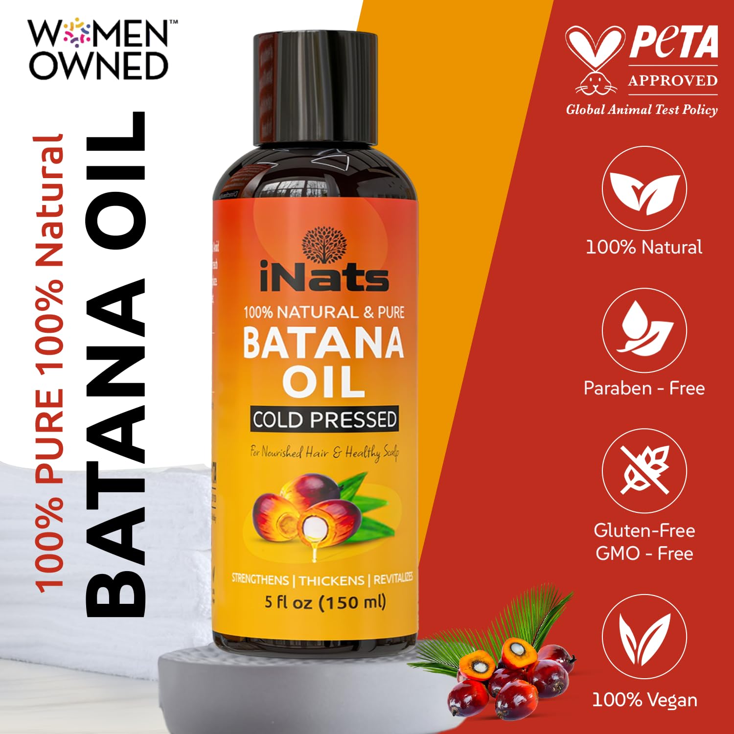 iNats Batana applicateur-peigne pour répartir l'huile uniformément