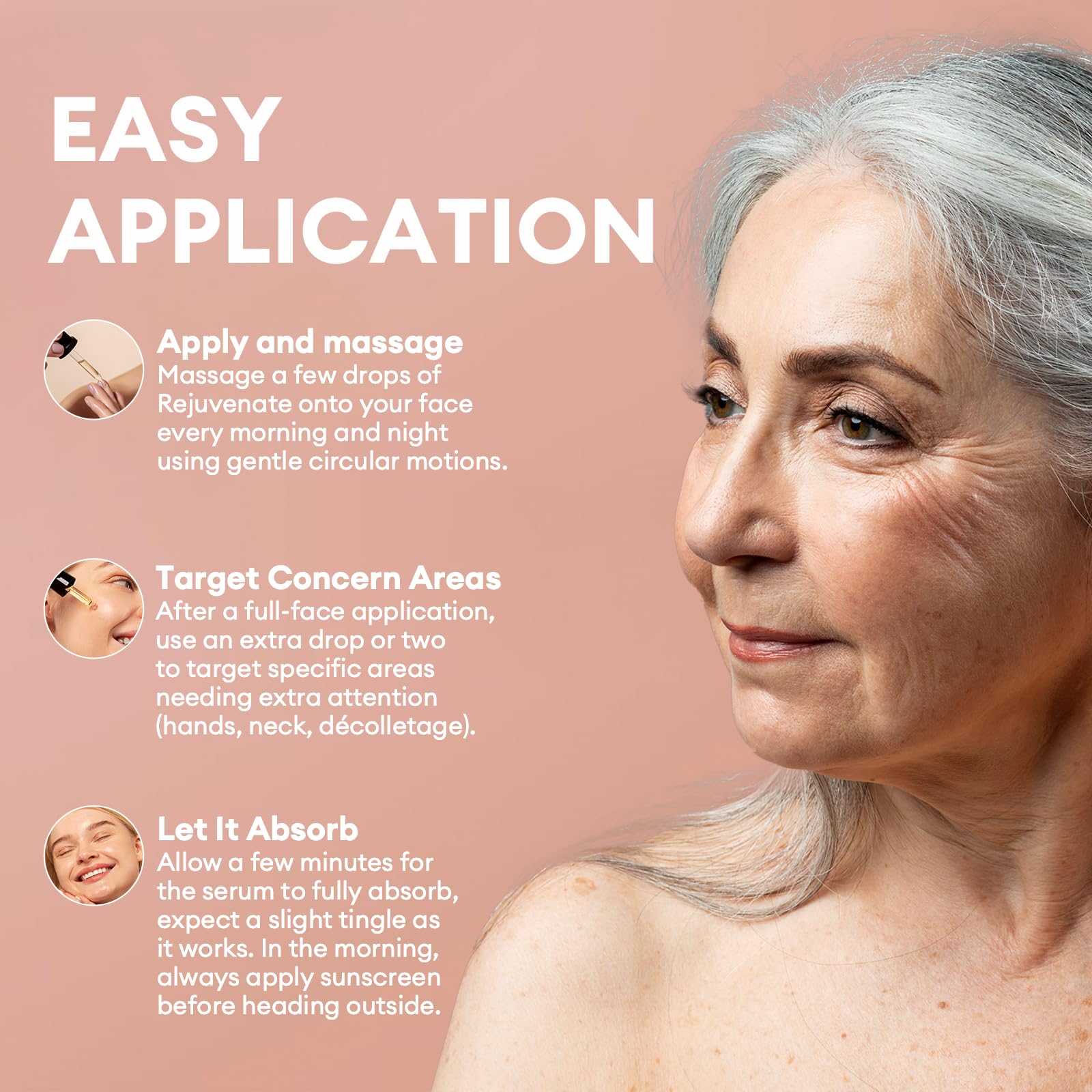 Avant-après potentiel Inblair Sérum Visage, peau visiblement plus lumineuse.