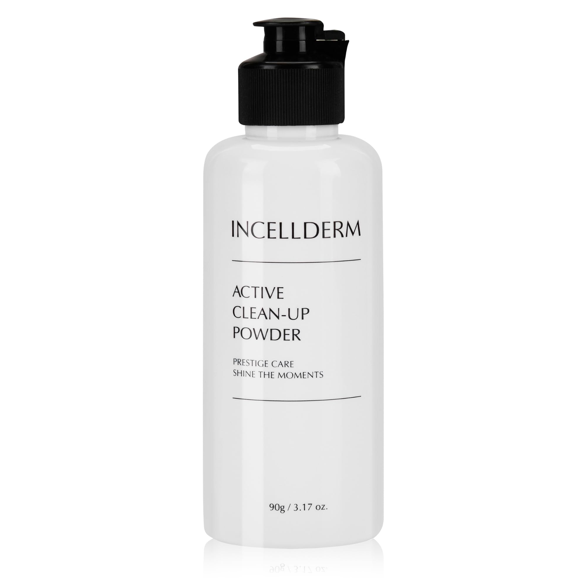 INCELLDERM Active Clean-Up Poudre emballage: pratique pour voyages et routines quotidiennes.