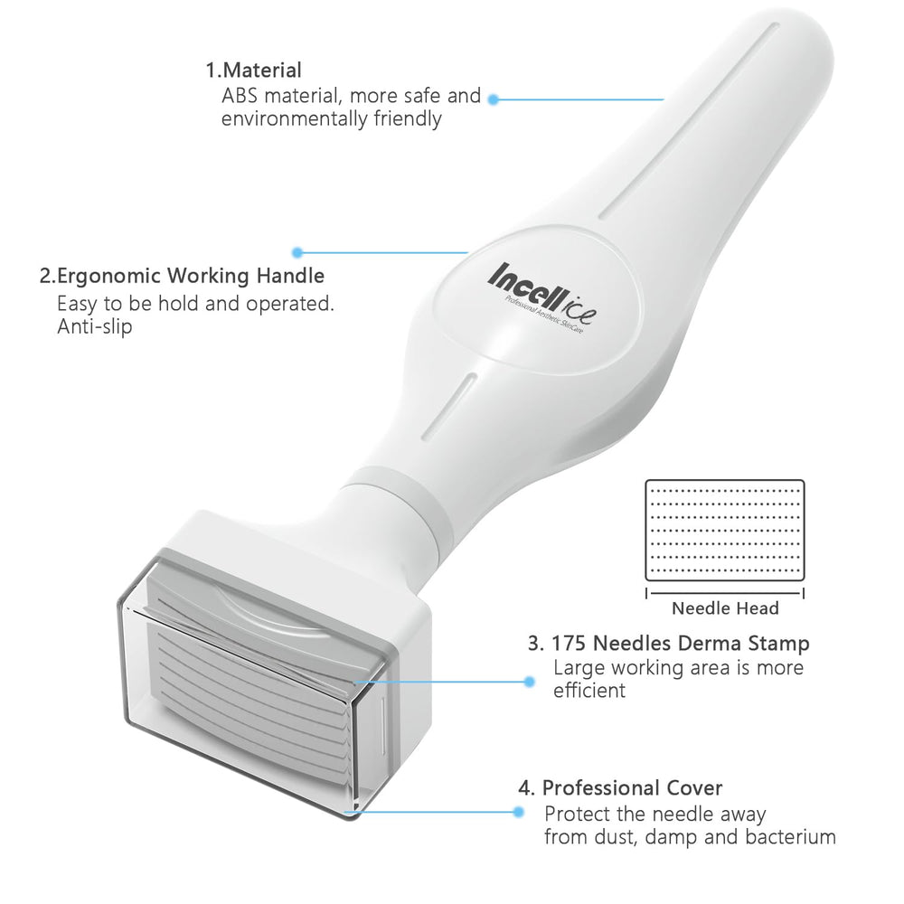 Emballage hermétique INCELLICE Derma Stamp – transport sûr et pratique.