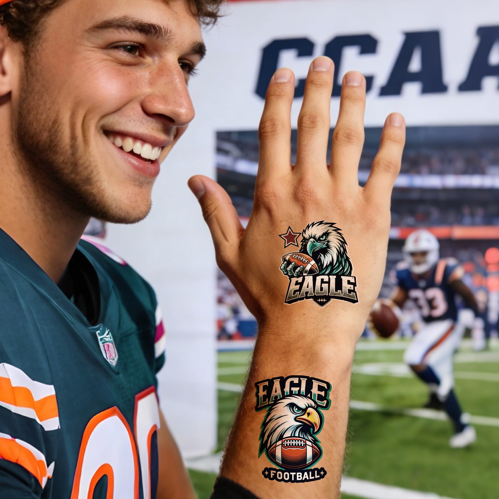 Tatouages INCOK football Aigle – motifs logo d’équipe et slogans pour supporters