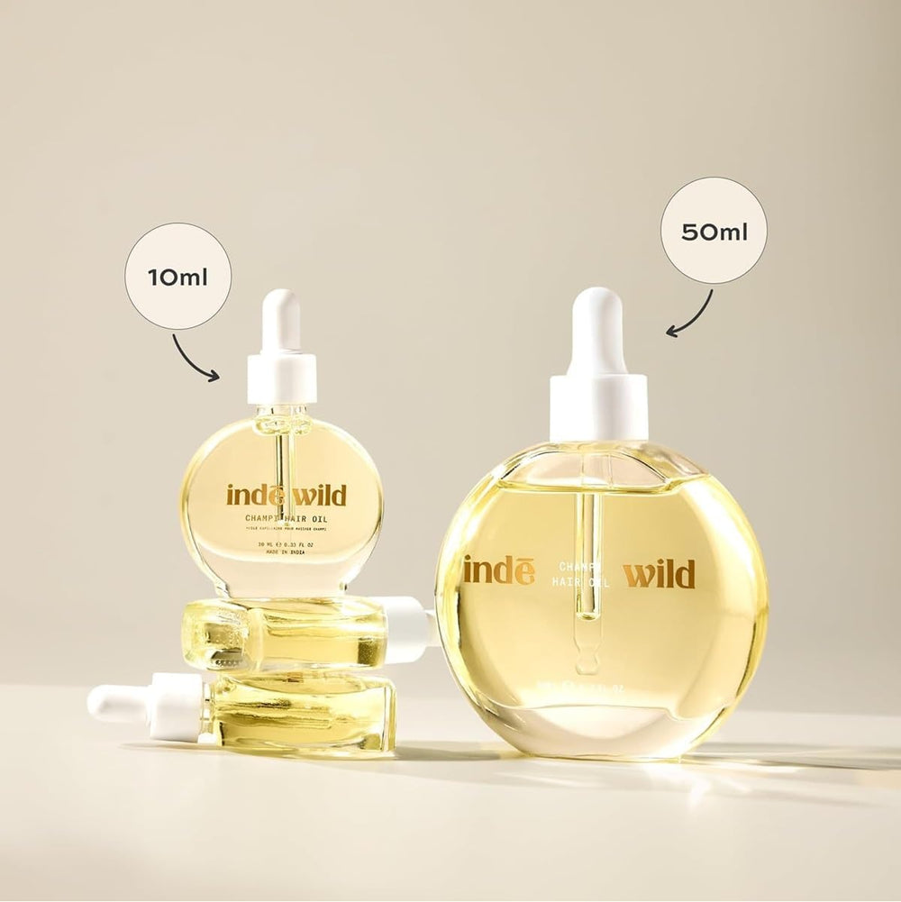i'nde w'ild Champi emballage 50ml, format compact et portable.