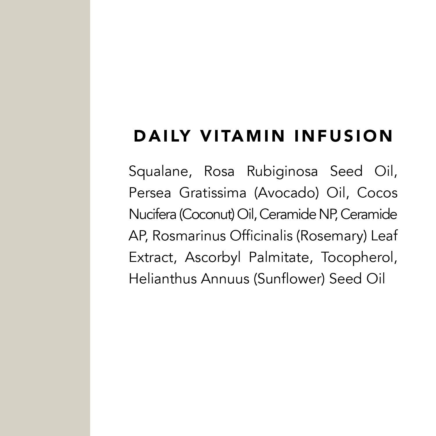 Indie Lee Daily Vitamin Infusion – application sur peau, soin quotidien.