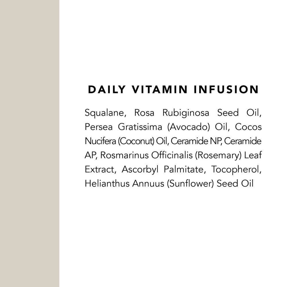 Indie Lee Daily Vitamin Infusion – application sur peau, soin quotidien.