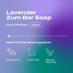 Indigo Wild Goat's Milk Soap Lavender on sink demonstrates gentle cleansing for hands and body.