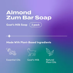Indigo Wild Zum savon au lait de chèvre amande – emballage élégant pour la salle de bain