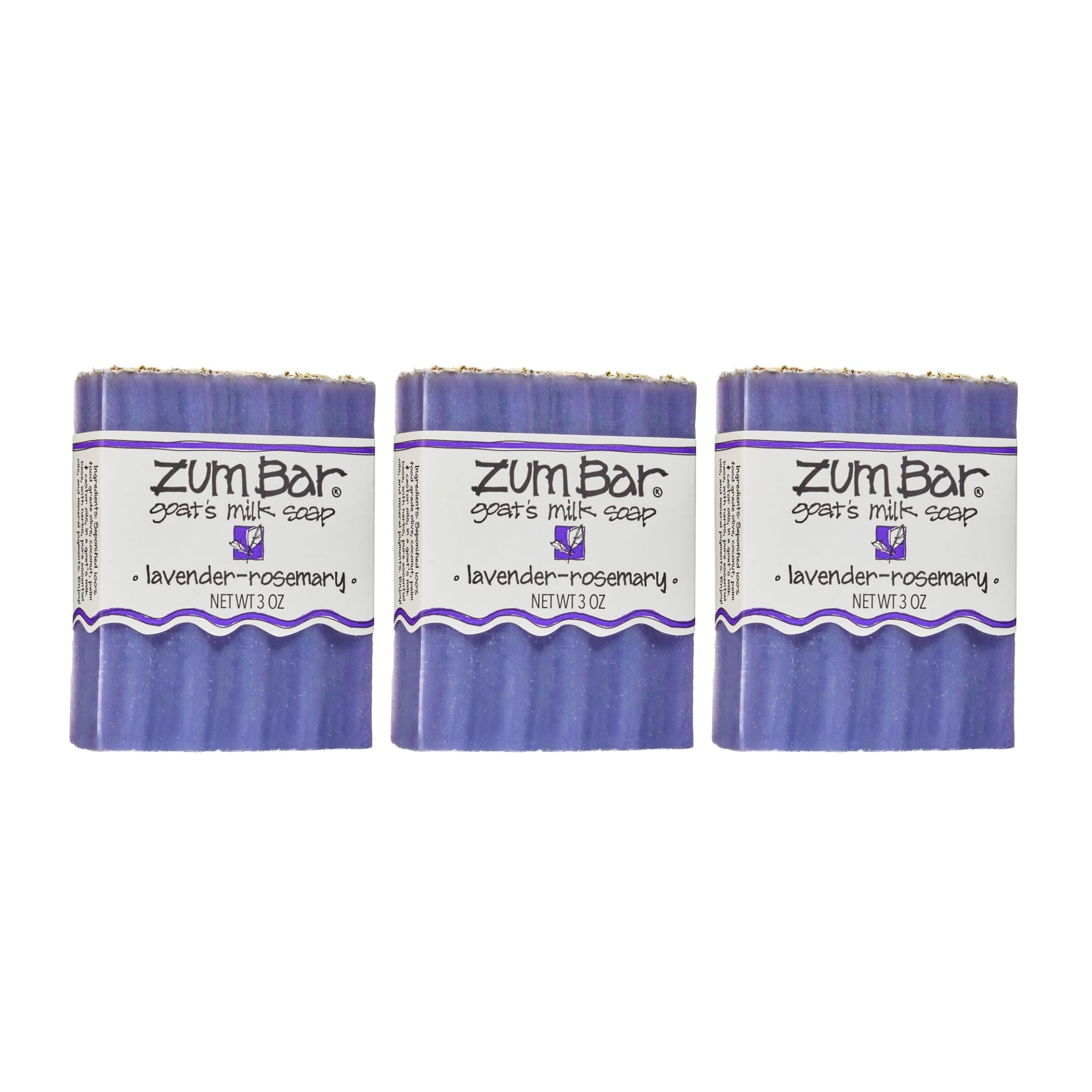 Indigo Wild Zum savon lait chèvre lavande-romarin – texture satinée pour peau douce.