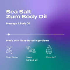 Indigo Wild Zum Sea Salt Body Oil hand massage texture and skin comfort