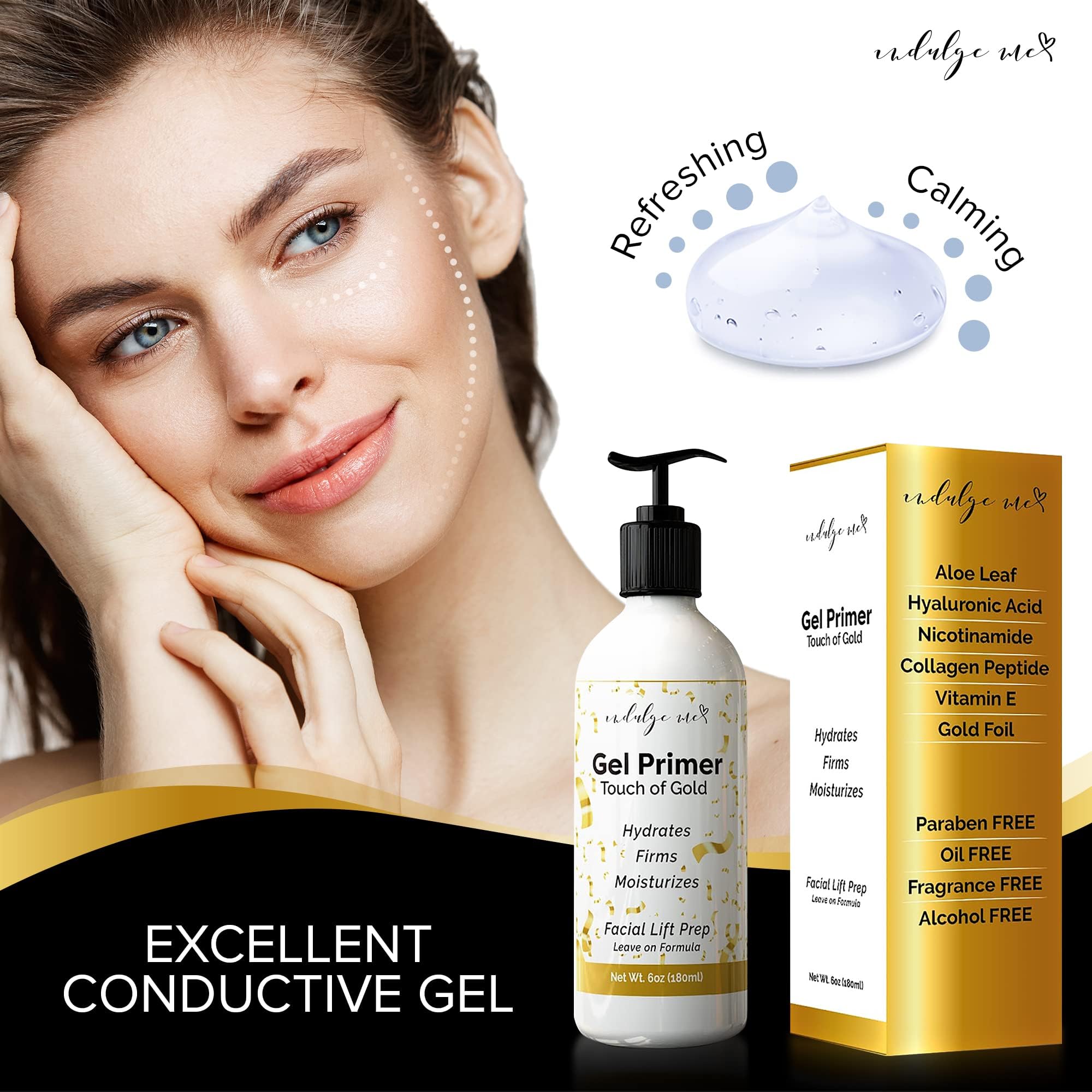 IndulgeMe Gel Conducteur feuille d’or apporte brillance du teint.
