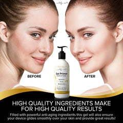 IndulgeMe Gel Conducteur avec peptide collagène soutient l’élasticité.