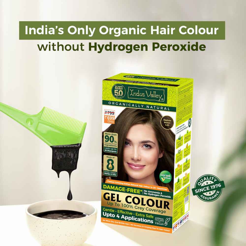 Indus Valley Gel Coloration: emballage pratique 20 g + 200 ml.
