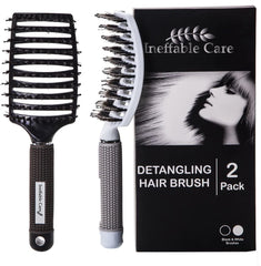 Brosse Ineffable Care avec poils de porc et nylon, détangle efficacement.