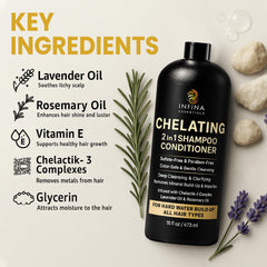 INFINA ESSENTIALS après-shampoing chelatant eau dure pour démêlage facile