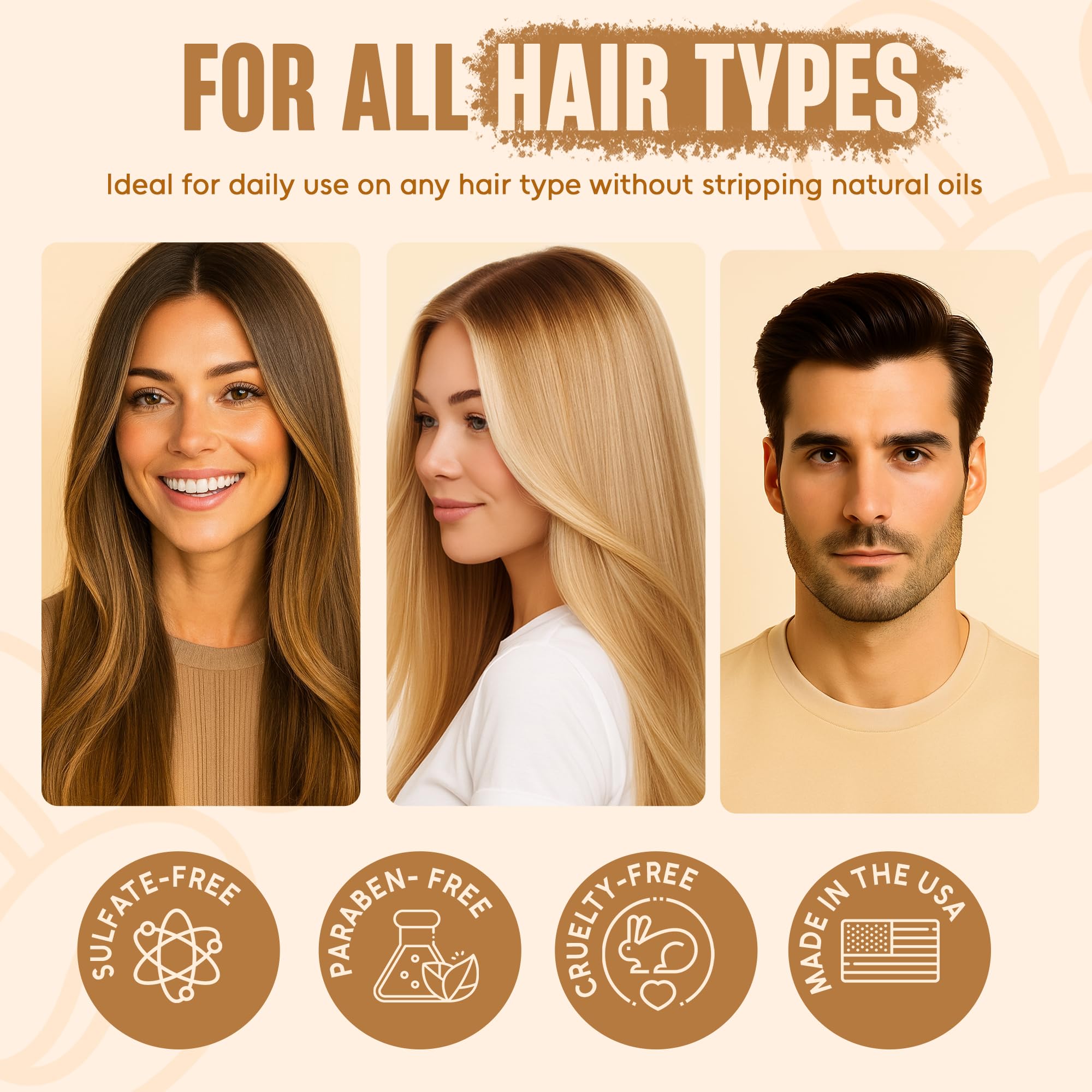 INFINA ESSENTIALS Cheveux densité vue avant-après, gros plan sur l'apparence