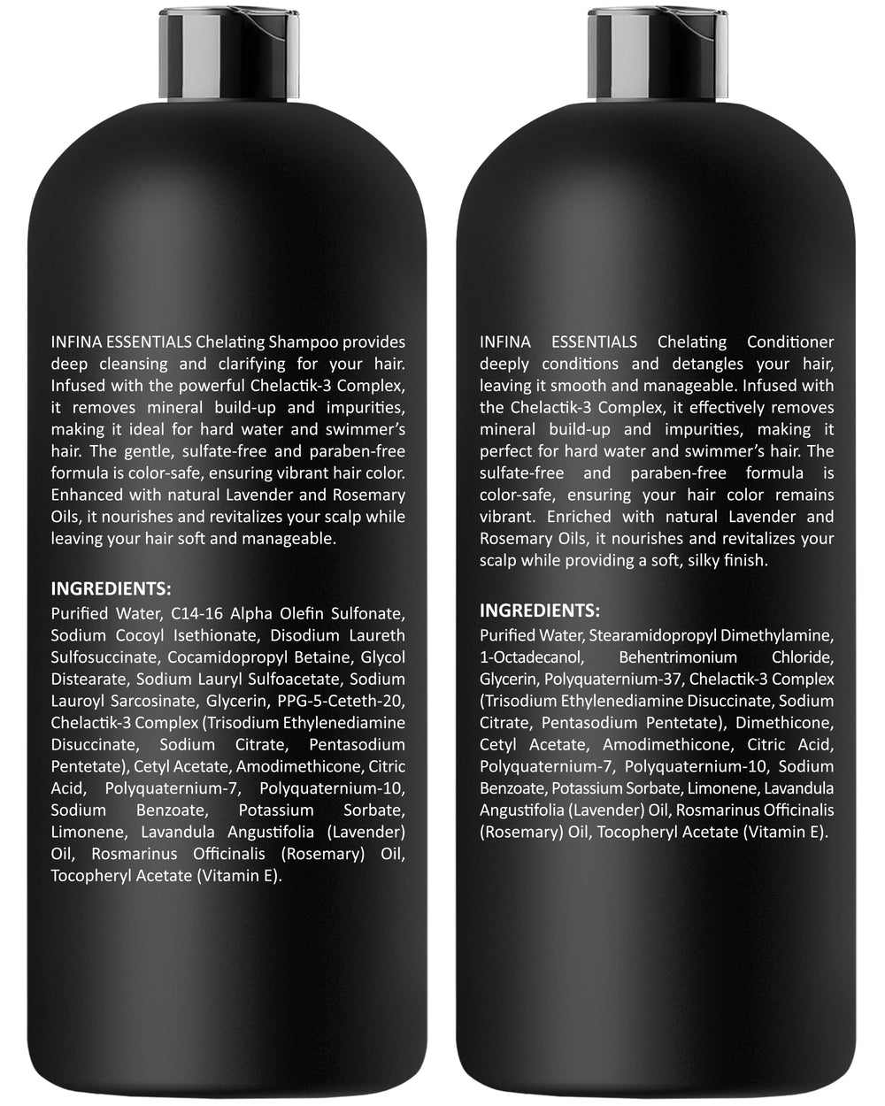 Coffret duo shampoing et après-shampooing INFINA ESSENTIALS – solution contre dépôts minéraux.