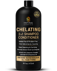 INFINA ESSENTIALS shampoing chelatant eau dure pour cheveux plus doux et brillants