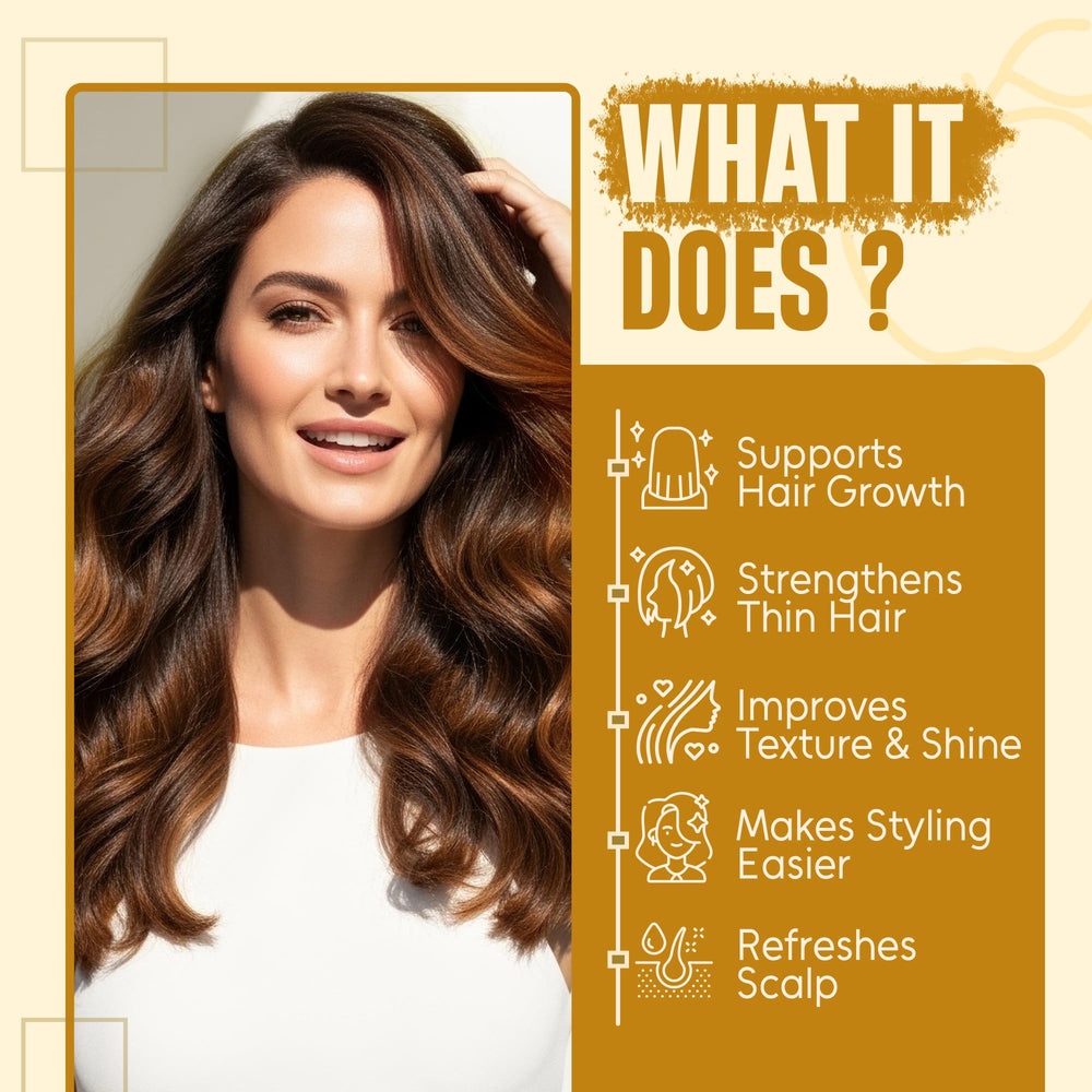 INFINA ESSENTIALS Shampoing ACV clarifiant, application en mousse pour cheveux propres et lumineux.