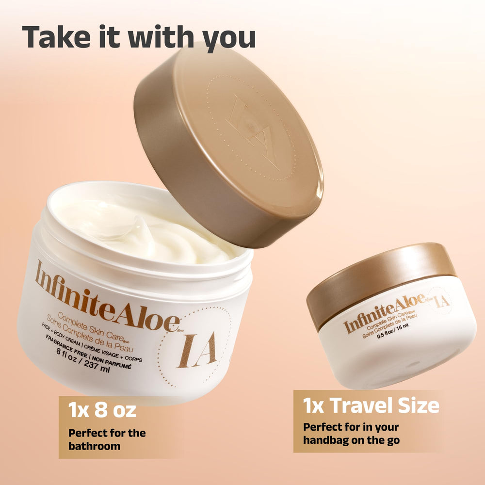 InfiniteAloe apaise peau irritée après rasage ou épilation.