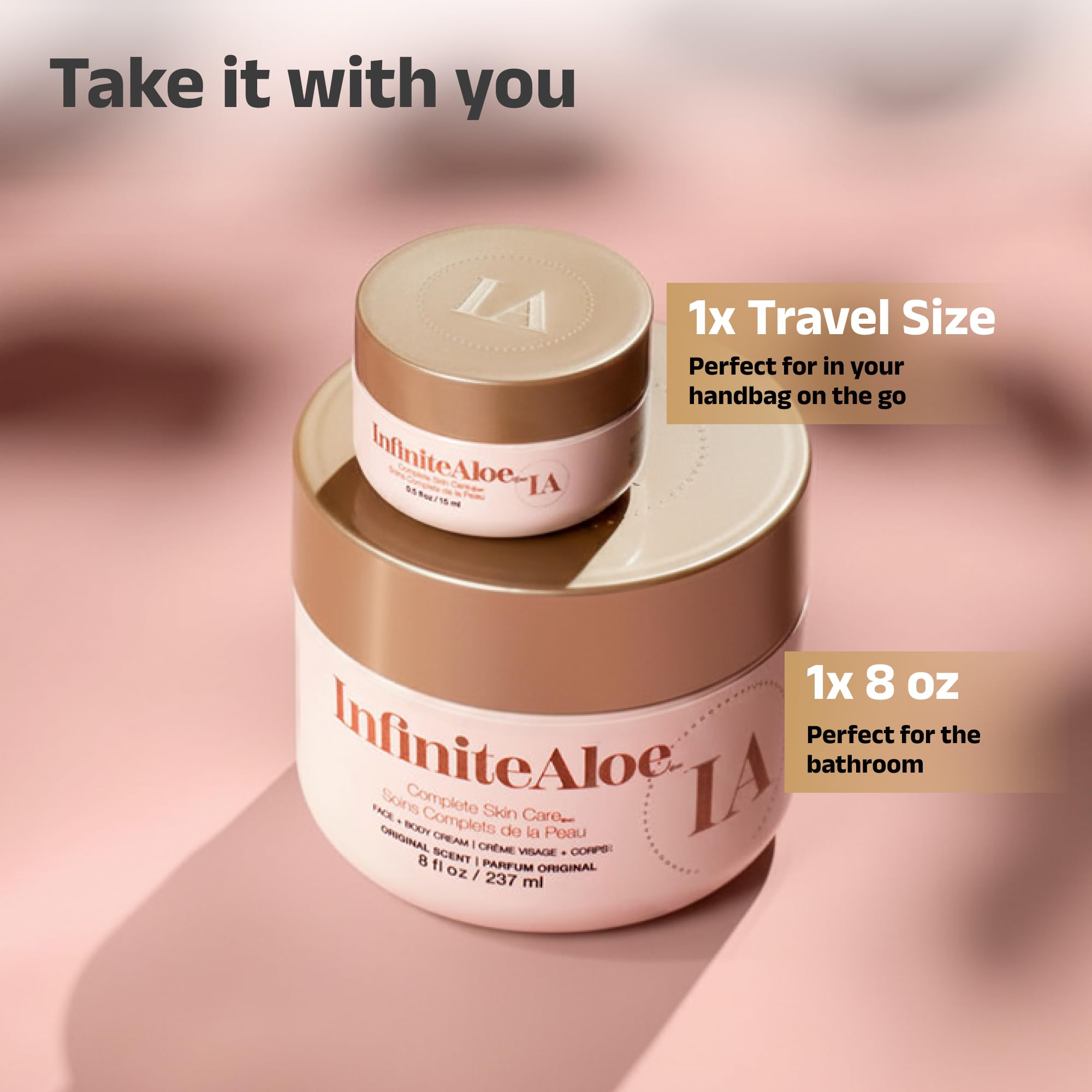 InfiniteAloe Texture veloutée sur visage, absorption rapide.