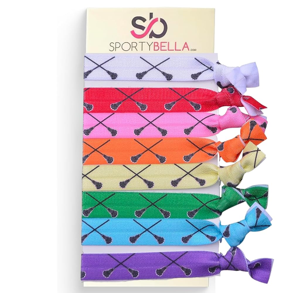 Infinity Collection elastiques lacrosse multicolores sans pli pour queue de cheval