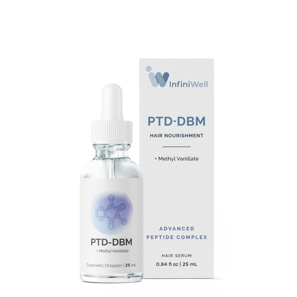InfiniWell PTD-DBM sérum capillaire, bouteille 25 ml prête à l’emploi pour densité et soin