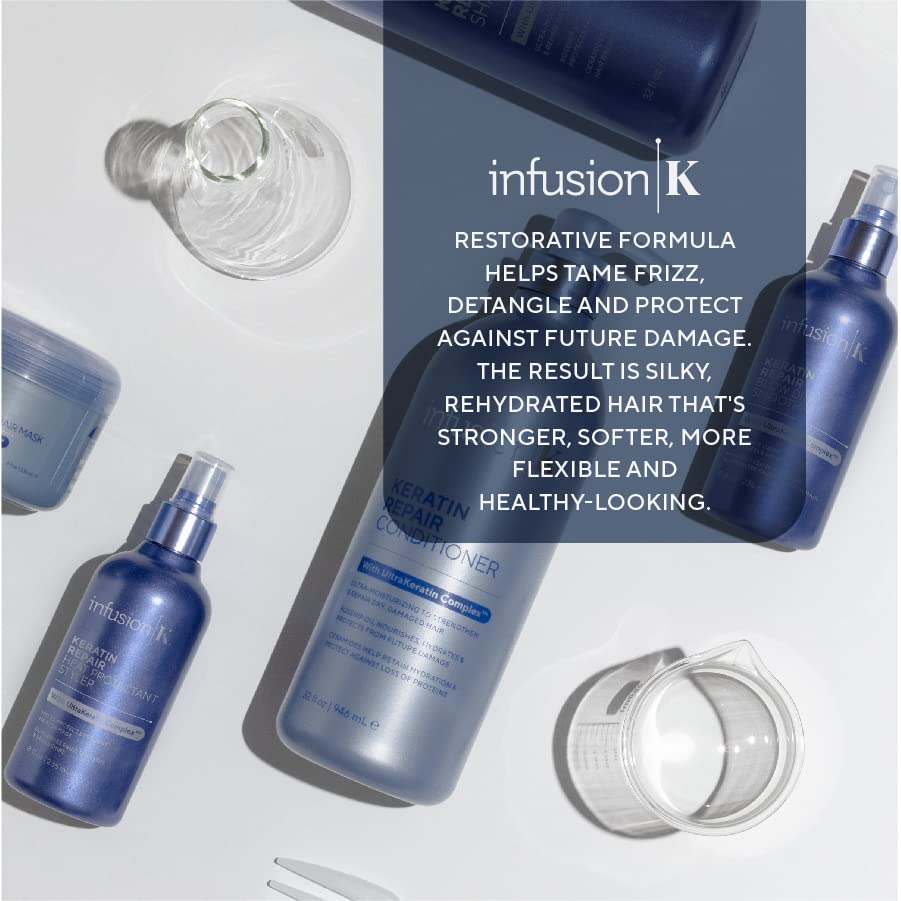 Infusion K Brillance douce améliore l'éclat des cheveux sans résidu.