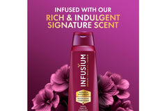 Infusium Shampoing et Après-Shampoing hydratants ensemble sur fond neutre.