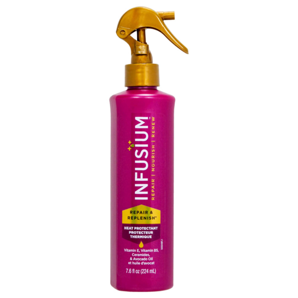 Infusium Repair et Replenish: bouteille protectrice contre la chaleur pour cheveux nourris