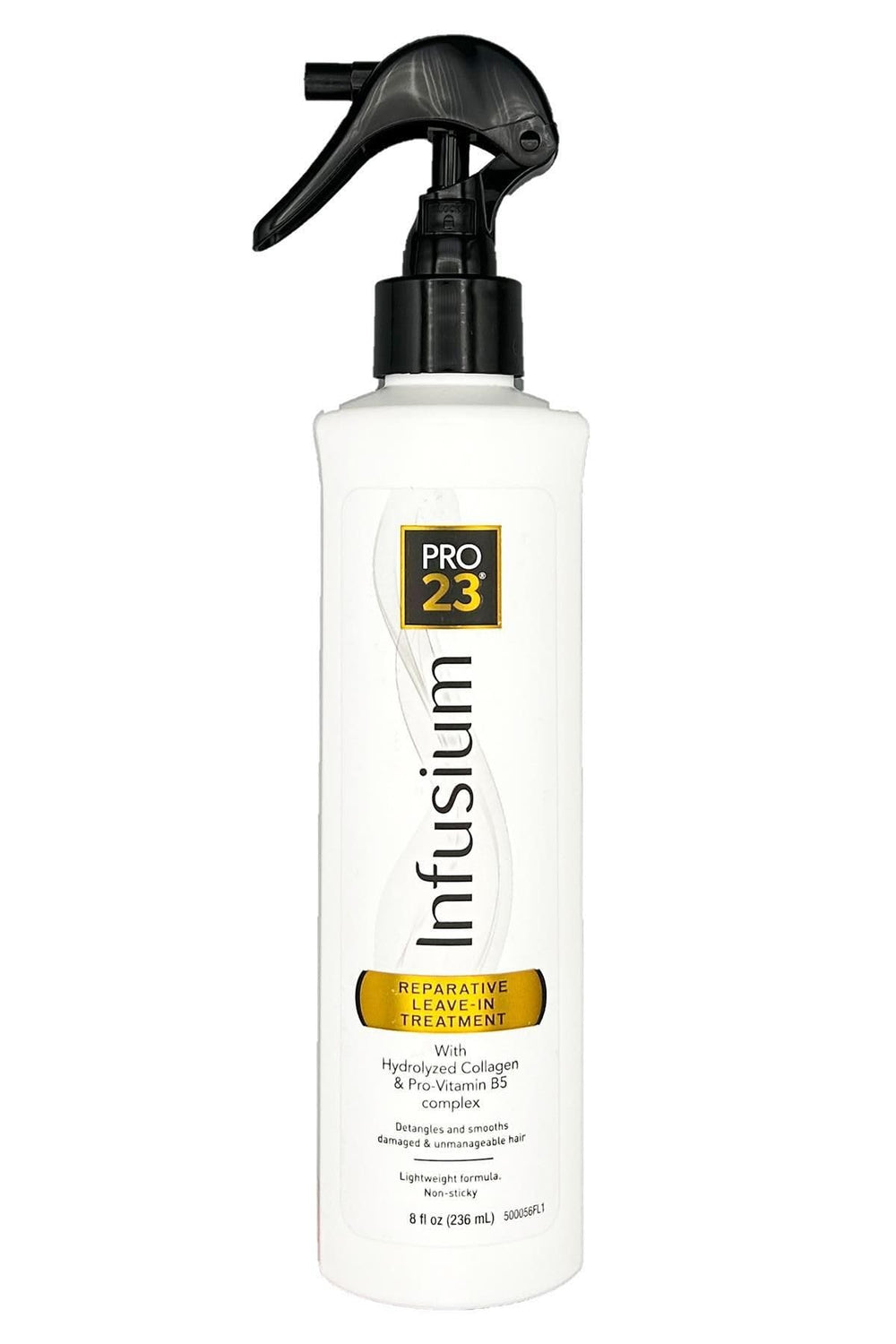 Infusium 23 Soin réparateur sans rinage — bouteille, absorption rapide et soin léger.