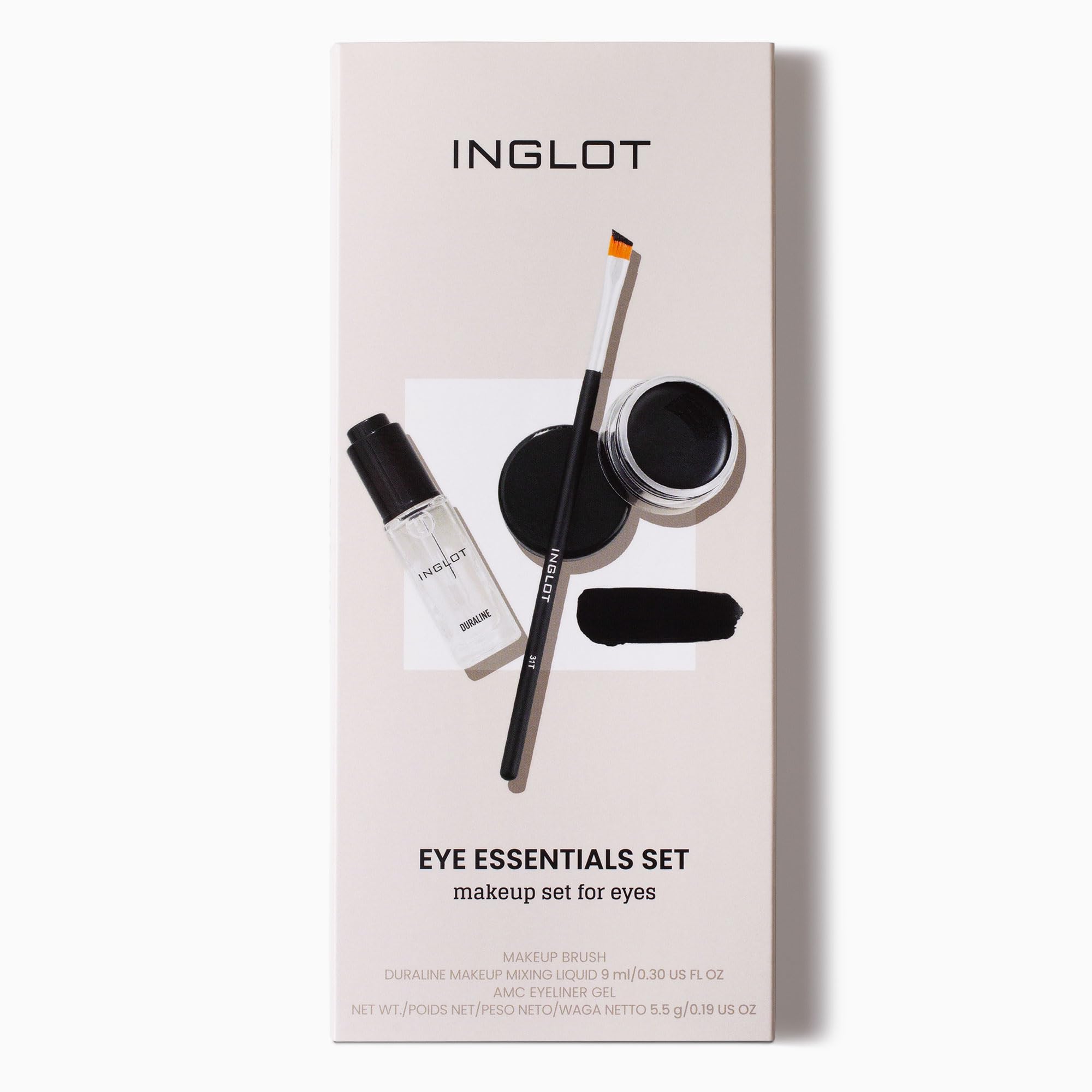 Bouteille Duraline Inglot, prolonge la tenue des produits pour les yeux.
