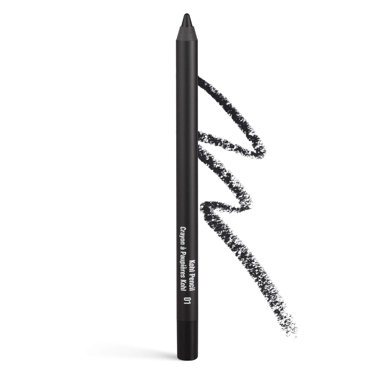 Inglot Kohl Pencil 01 noir crèmeux, glisse douce pour un trait net et précis.