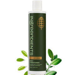 Ingreendients Après-Shampoing Arbre à Thé, bouteille élégante, préserve la couleur et nourrit les cheveux.