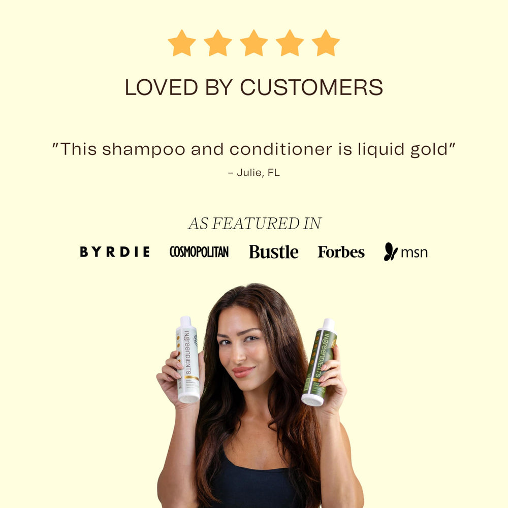 Brillance naturelle avec Ingreendients, cheveux plus souples et légers.