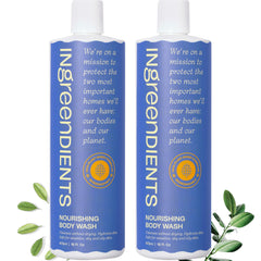Gel douche Ingreendients, bouteille vue de face, hydratation douce pour peaux sensibles