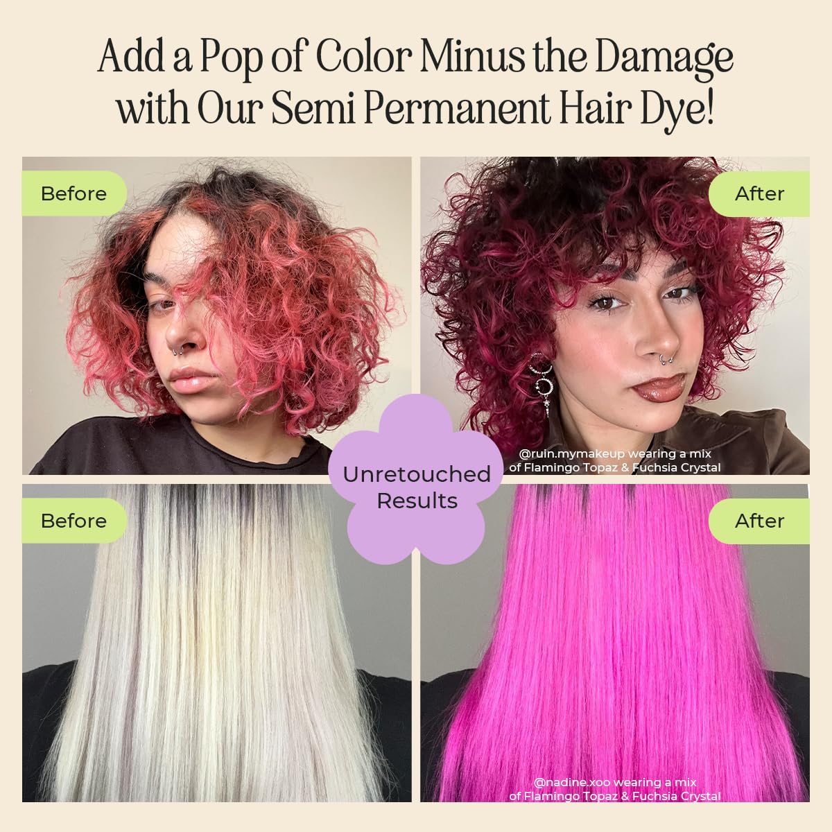 INH Flamingo Topaz crème colorante, application facile sans mélange