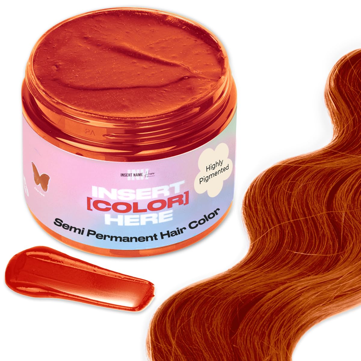 INH Fire Opal: bouteille orange prête à appliquer pour une couleur déposante temporaire.